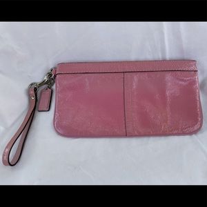Coach Pink Patent Leather Clutch